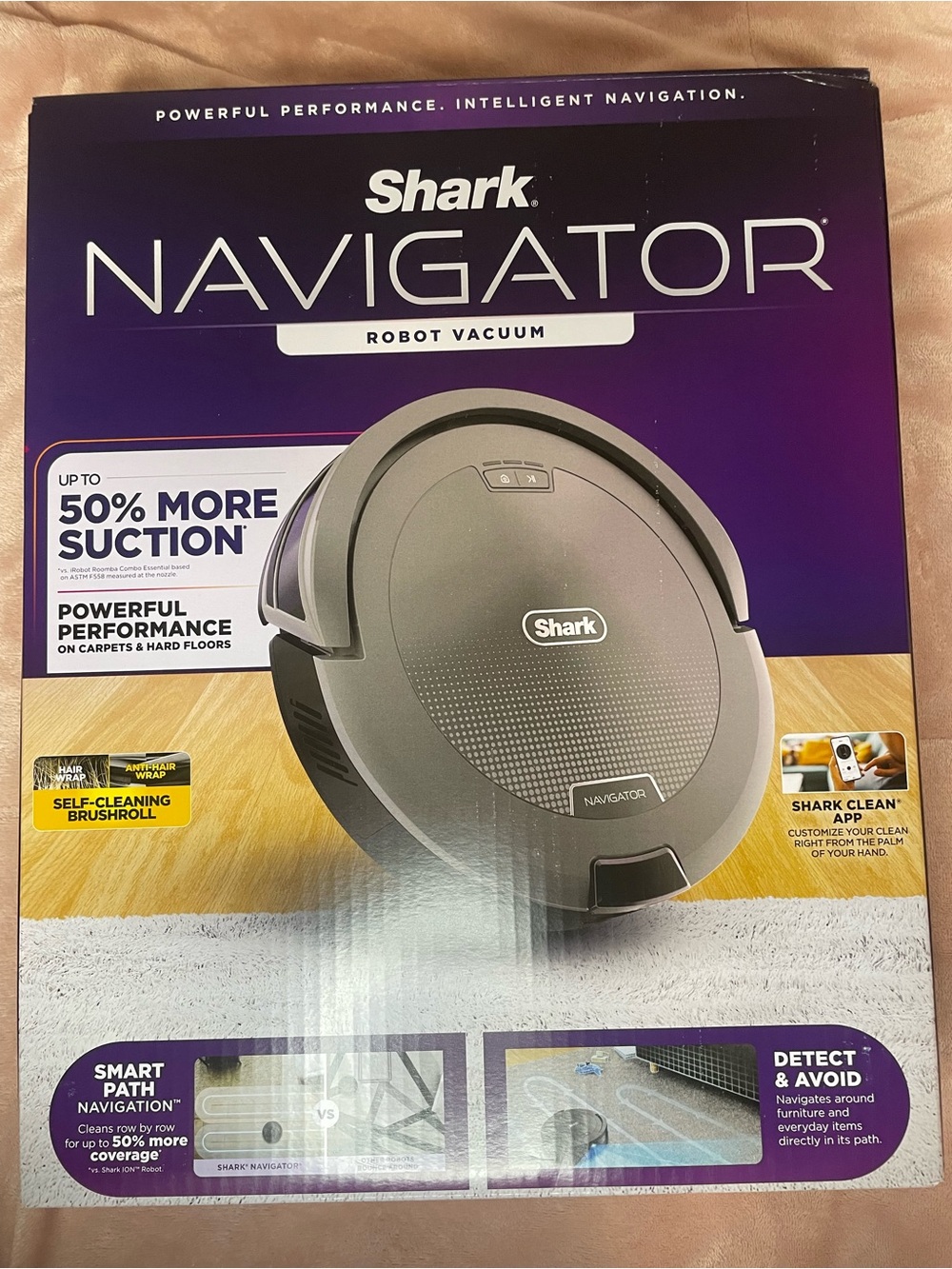 Shark Navigator Robot Vacuum in Gray - Powerful Suction, Smart Navigation
